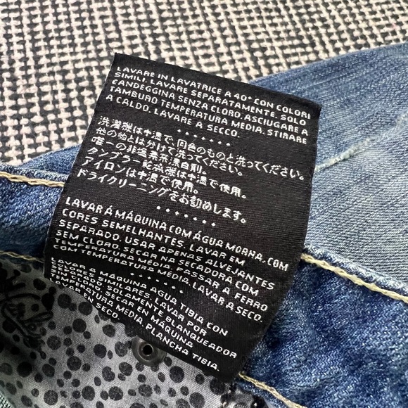 Harley-Davidson Women's Blue Jeans Size 24 Medium Wash Cuffed Denim Pants Biker - Picture 4 of 10